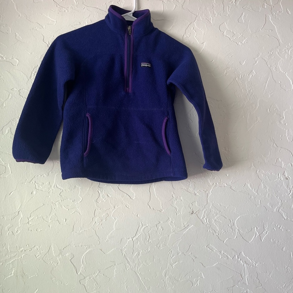 Patagonia Kids Fleece Pullover - Blue and Purple